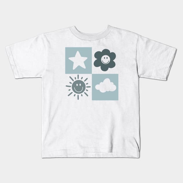Checker Doodle Kids T-Shirt by Maddie Doodle